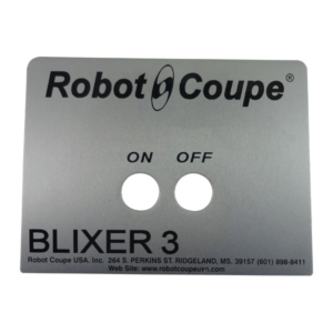 Robot Coupe Data Plate (BX3)